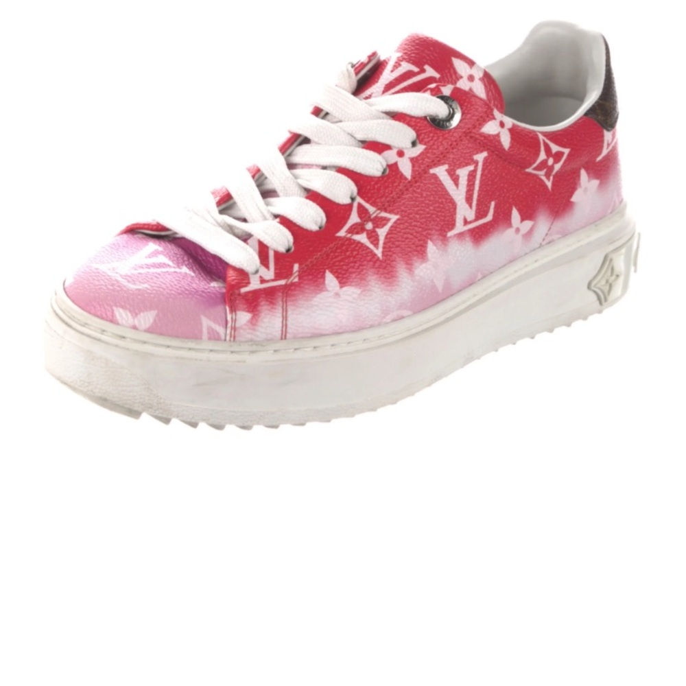 Louis Vuitton Red and White Women's Sneakers